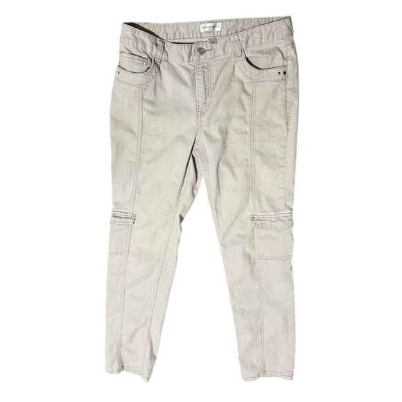 Christopher & Banks Jeans CJ Womens Size 10 Beige Straight Mid-Rise Pockets - Picture 2 of 11